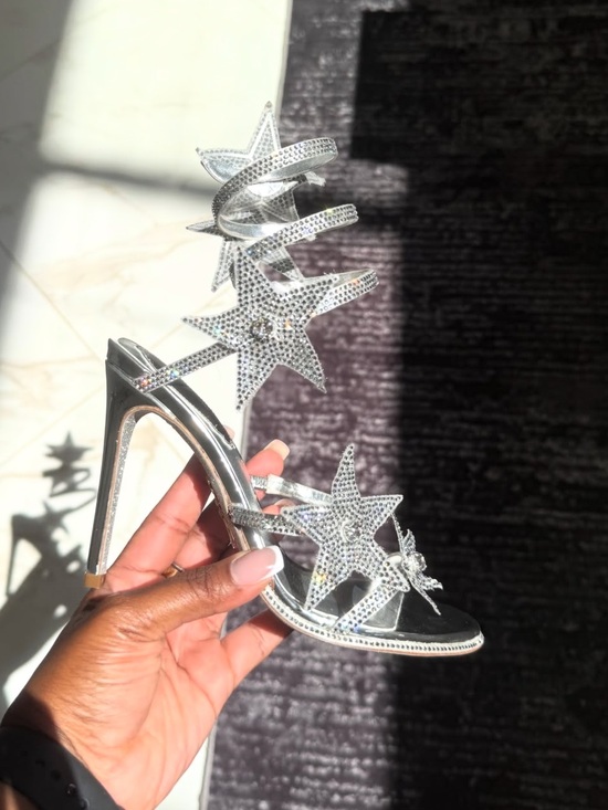 Rene Caovilla Shoes - Brand New Rene Caovilla Silver Spiral Star Crystal Sandals